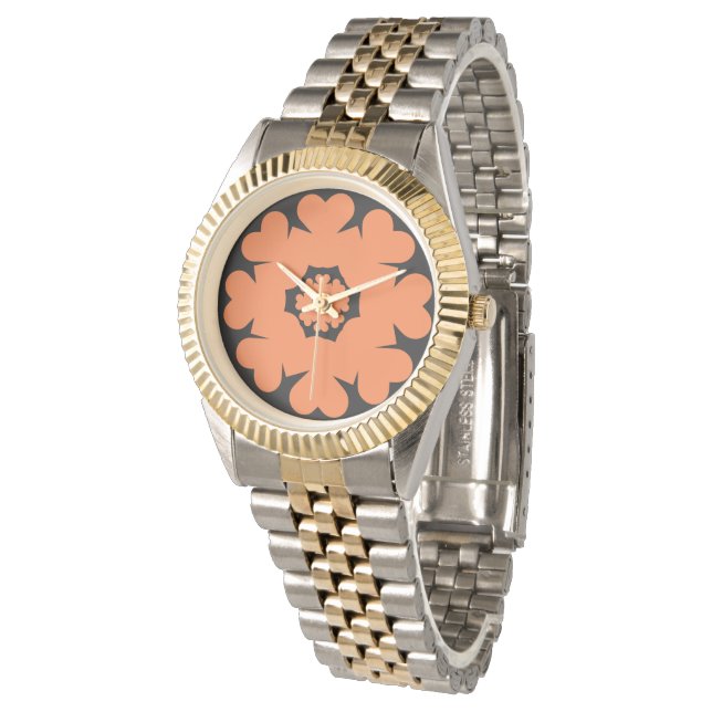 Herz ♥ Heart – Sun Star flower Armbanduhr (Schrägansicht)