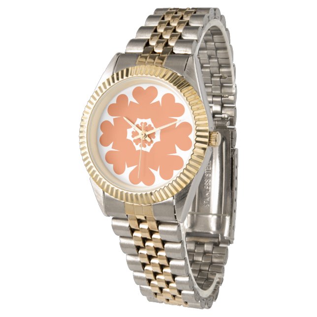 Herz ♥ Heart – Sun Star flower Armbanduhr (Schrägansicht)