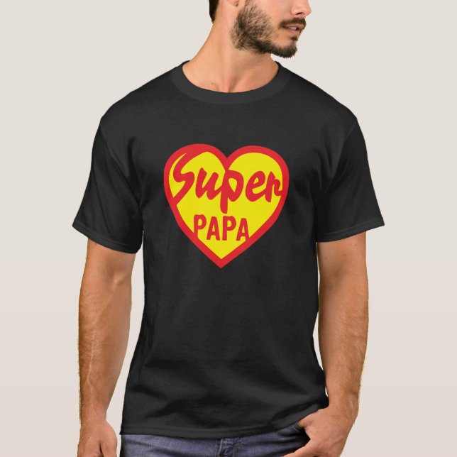 Herz_heart_super_Papa T-Shirt (Vorderseite)