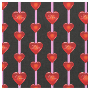 Herz/Herz/Groß/Kleines rotes Herz/Liebe/Schwarzer Stoff