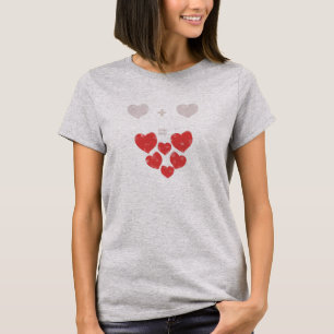 Herz + Herz = Liebe-Funky T - Shirt-Spitze T-Shirt
