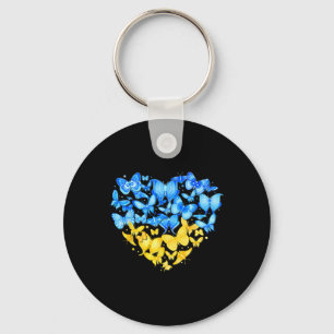 Herz Herz Ukraine Schmetterling Ukraine Sonnenblum Schlüsselanhänger