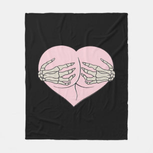 Herz-Hintern Umarmung Skeleton Hands Classic Fleecedecke