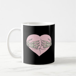 Herz-Hintern Umarmung Skeleton Hands Classic Kaffeetasse