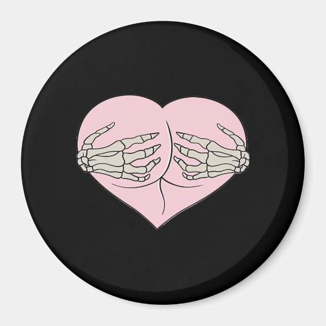 Herz-Hintern Umarmung Skeleton Hands Classic Magnet (Vorne)