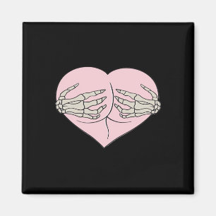Herz-Hintern Umarmung Skeleton Hands Classic Magnet