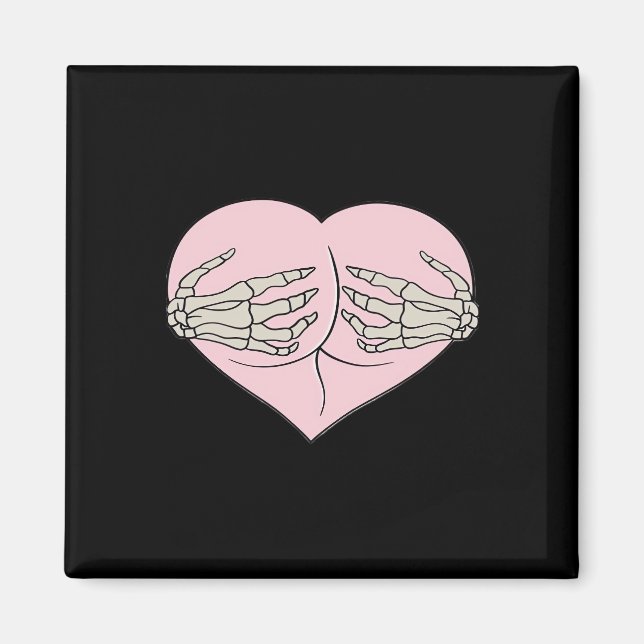 Herz-Hintern Umarmung Skeleton Hands Classic Magnet (Vorne)