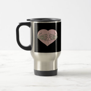 Herz-Hintern Umarmung Skeleton Hands Classic Reisebecher