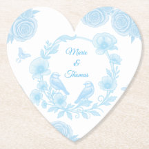 Herz-Hochzeit 💙 Personalisierte Namen Floral