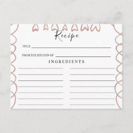 Herz-Hochzeit-Rezept-Karte Postkarte