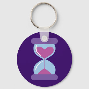 Herz Hourglass Schlüsselanhänger