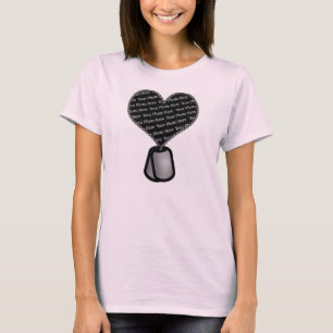 Herz-Hundeplakette-Foto - DIY Gewohnheit T-Shirt