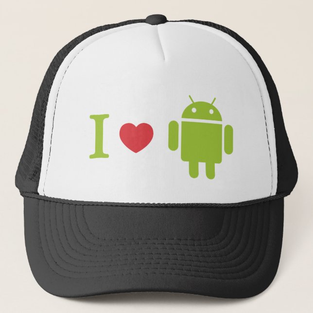 Herz I Android Truckerkappe (Vorderseite)