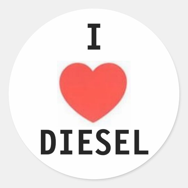 Herz, I, DIESEL Runder Aufkleber (Vorderseite)