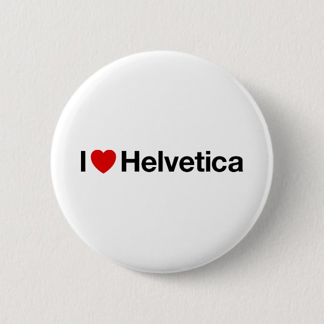 Herz I Helvetica Button (Vorderseite)