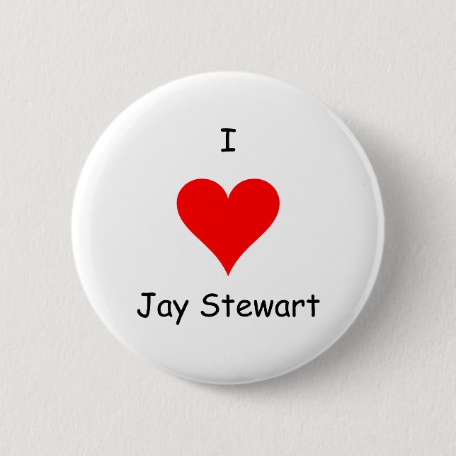 Herz I Jay-Stewart-Knopf Button (Vorderseite)