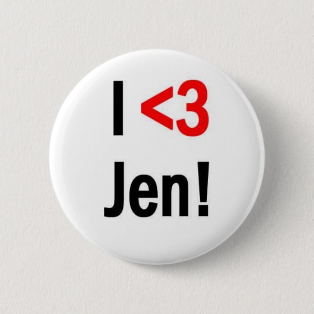 Herz I Jen Knopf Button (Vorderseite)