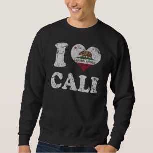 Herz I Kalifornien-Flagge Cali Sweatshirt