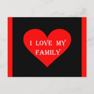 Herz I Liebe Meine Familie Postkarte