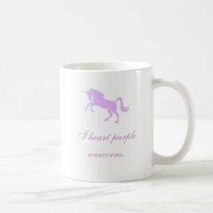 Herz I lila Unicorns. Kaffeetasse