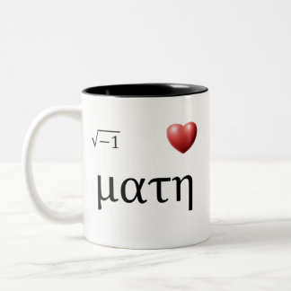Herz I Mathe, i-Herz Mathe Zweifarbige Tasse