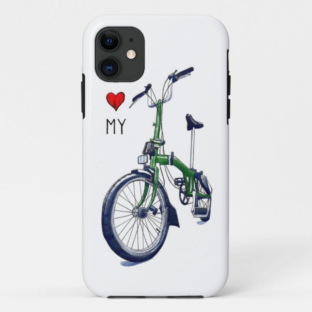 Herz I mein Brompton (Grün) Case-Mate iPhone Hülle (Rückseite)