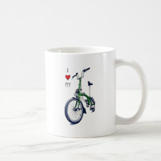 Herz I mein Brompton (Grün) Kaffeetasse