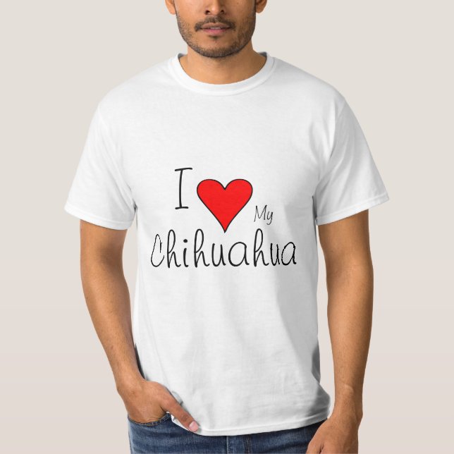 Herz I mein chichuahua T-Shirt (Vorderseite)