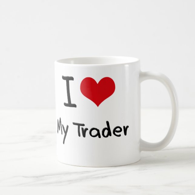 Herz I mein Händler Kaffeetasse (Rechts)