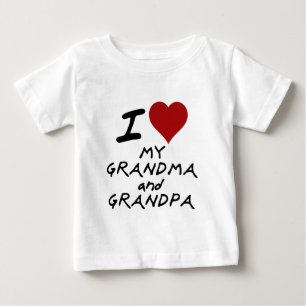 Herz I meine Großmutter und Großvater Baby T-shirt