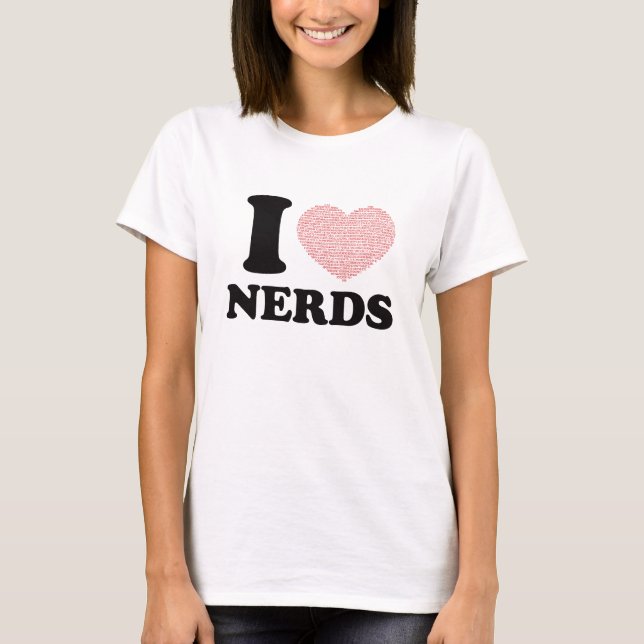 Herz I Nerd-PU T-Shirt (Vorderseite)