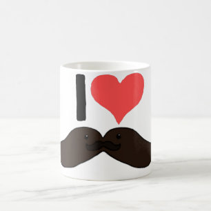 Herz I niedlichen Schnurrbartes Kaffeetasse