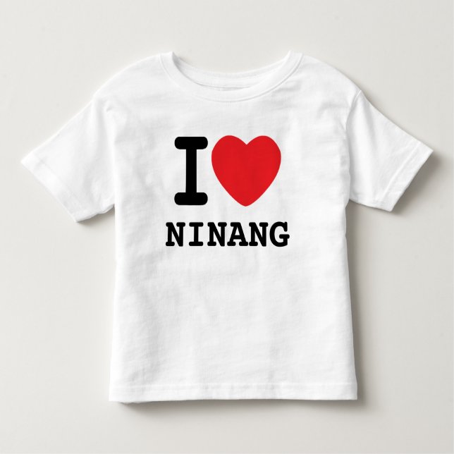 Herz I ninang Kleinkind T-shirt (Vorderseite)