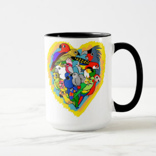 Herz I plappert niedlichen Cartoon nach Tasse