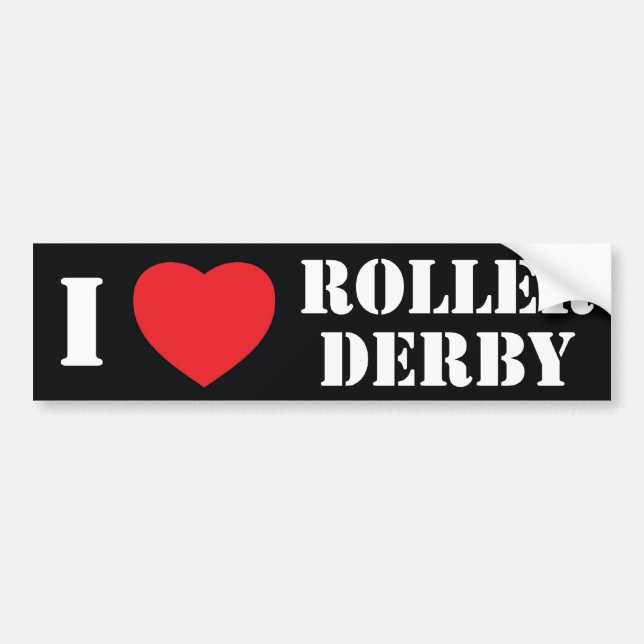 Herz I Rolle Derby Autoaufkleber (Vorne)
