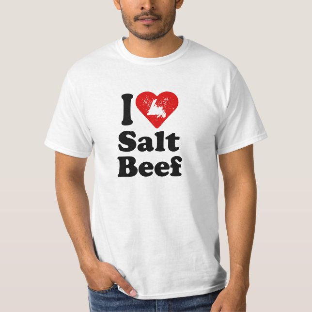Herz I Salz-Rindfleisch T-Shirt (Vorderseite)