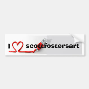 Herz I scottfostersart Autoaufkleber