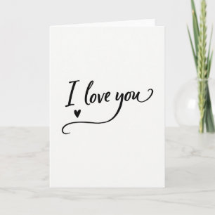Herz, ich liebe dich Schriftkarte Karte