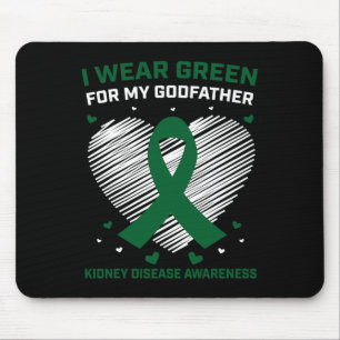 Herz ich tragen Grün für meinen Vater Nierenerkran Mousepad