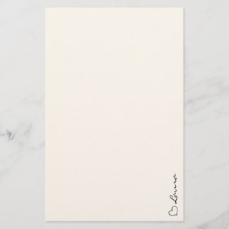 Herz Ihr Name Schriftart Individuelle Schreibwaren Briefpapier