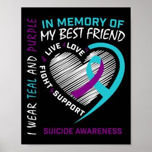 Herz im Gedächtnis der besten Freunde Selbstmord B Poster