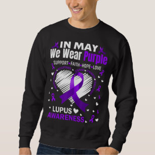 Herz im Mai tragen wir Lila Liebe Hoffnung Glaube  Sweatshirt