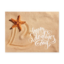 Herz im Sand. Valentinstag Postkarten