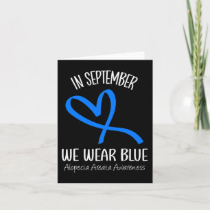 Herz im September tragen wir blaue Alopezie Areata Karte