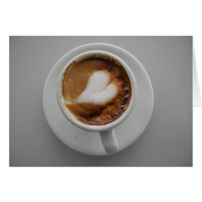 Herz in Cappucino Caffe Machiato (Vorderseite (Horizontal))