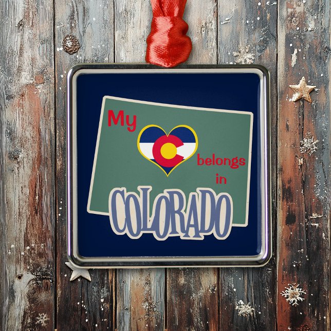 Herz in Colorado Ornament Aus Metall (Von Creator hochgeladen)