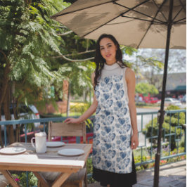 Herz in Delft Blue Schürze