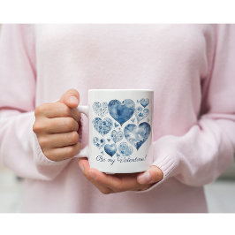 Herz in Delft Blue, Valentin Kaffeetasse