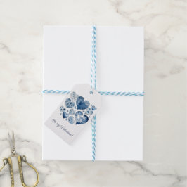 Herz in Delft Blue, valentine, anpassbar Geschenkanhänger