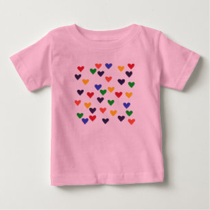 Herz in den Farben der Regenbogenhemden Baby T-shirt